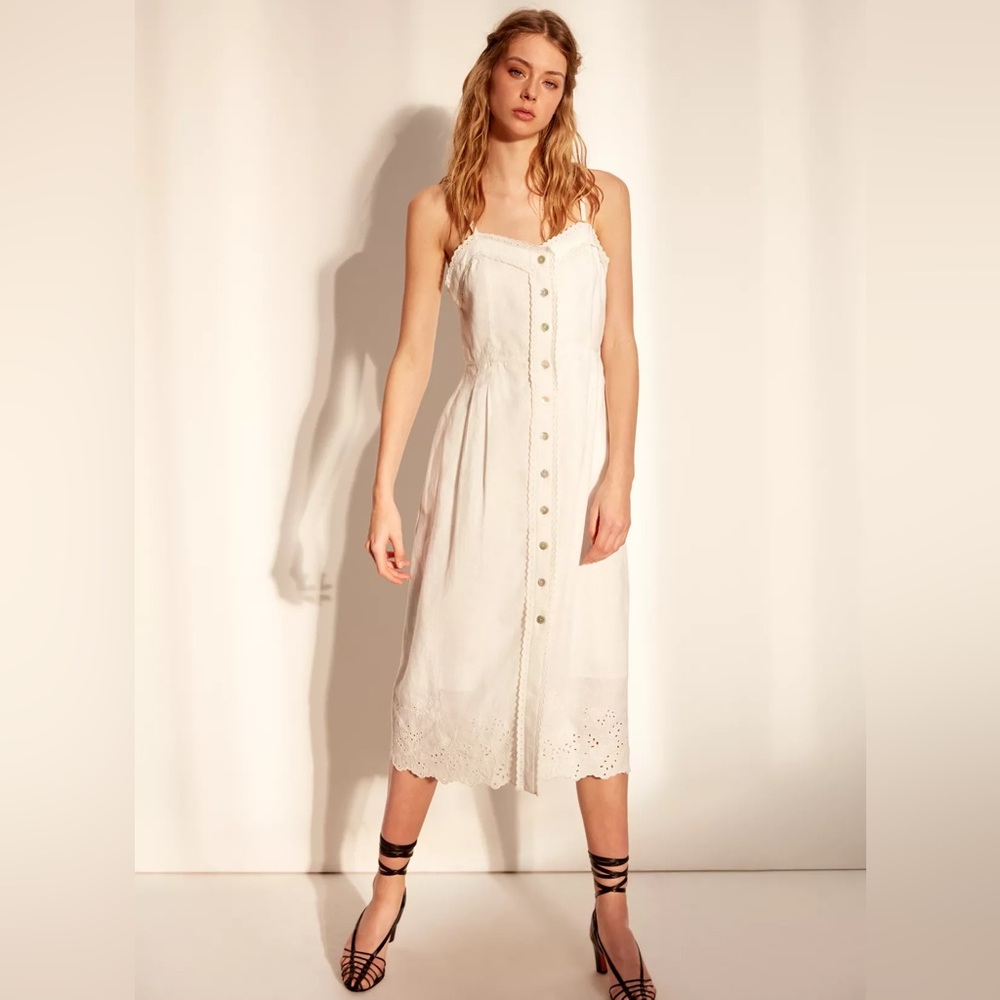 ARITZIA Wilfred Meera Yellow Linen Dress - Picture 6 of 7